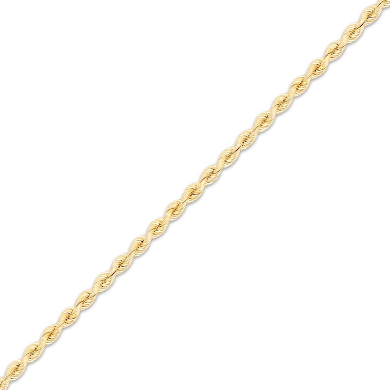 Solid Silk Rope Chain Necklace 3.7mm 14K Yellow Gold 22"