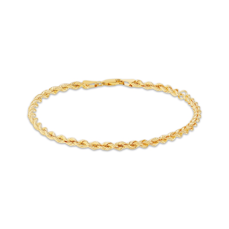 Main Image 1 of Solid Silk Rope Chain Bracelet 5.7mm 14K Yellow Gold 8&quot;