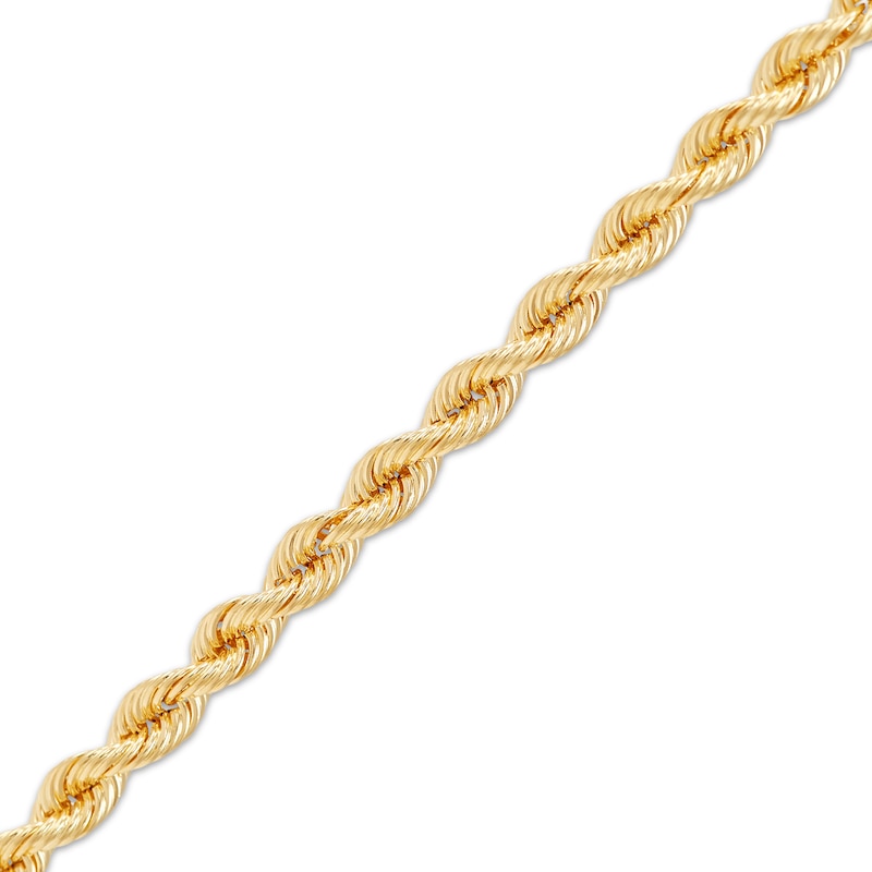 Main Image 2 of Solid Silk Rope Chain Bracelet 5.7mm 14K Yellow Gold 8&quot;