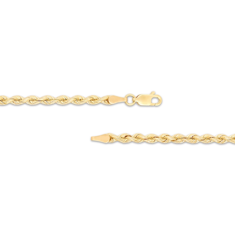 Main Image 2 of Solid Silk Rope Chain Necklace 2.5mm 14K Yellow Gold 18&quot;