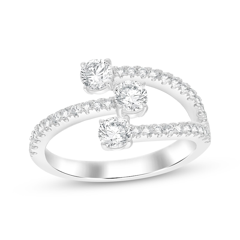 Main Image 1 of Lab-Grown Diamonds by KAY Bypass Ring 1 ct tw 14K White Gold