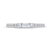 Thumbnail Image 3 of Baguette & Round-Cut Diamond Three-Stone Anniversary Ring 1/4 ct tw 14K White Gold