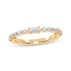 Thumbnail Image 1 of Round and Baguette-Cut Diamond Anniversary Ring 1/4 ct tw 14K Yellow Gold