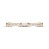 Thumbnail Image 3 of Round and Baguette-Cut Diamond Anniversary Ring 1/4 ct tw 14K Yellow Gold