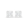 Thumbnail Image 2 of Lab-Grown Diamonds by KAY Baguette & Round-Cut Stud Earrings 3/4 ct tw 14K White Gold