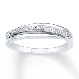 Diamond Ring 1/8 ct tw Round-cut Sterling Silver