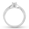 Thumbnail Image 2 of Diamond Promise Ring 1/5 ct tw Round & Princess 10K White Gold