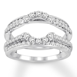 Diamond Enhancer Ring 1 ct tw Round-cut 14K White Gold