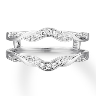 Diamond Enhancer Ring 1/5 ct tw Round-cut 14K White Gold | Kay Outlet