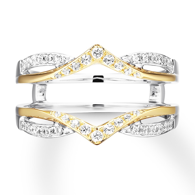 Main Image 1 of Diamond Enhancer Ring 1/3 ct tw Round-cut 14K Two-Tone Gold