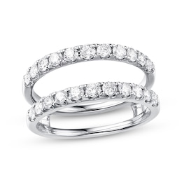 Diamond Enhancer Ring 1 ct tw Round-cut 14K White Gold