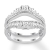 Thumbnail Image 0 of Diamond Enhancer Ring 1 ct tw Princess/Round 14K White Gold