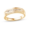 Thumbnail Image 1 of Men's Wedding Band 1/10 ct tw Diamonds 10K Yellow Gold