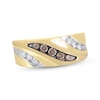 Thumbnail Image 0 of Men’s Brown and White Diamond Ring 1/2 ct tw 10K Yellow Gold