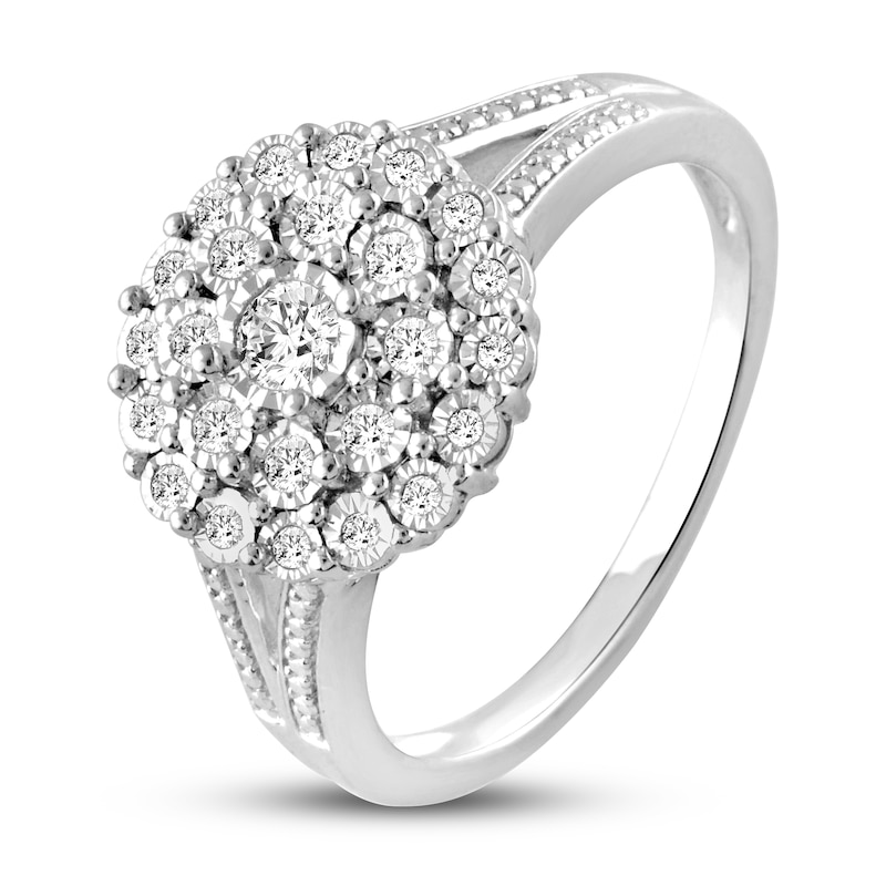 Diamond Fashion Ring 1/4 ct tw Round-cut Sterling Silver
