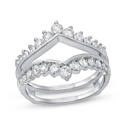 Round-cut Diamond Enhancer Ring 1 ct tw 14K White Gold