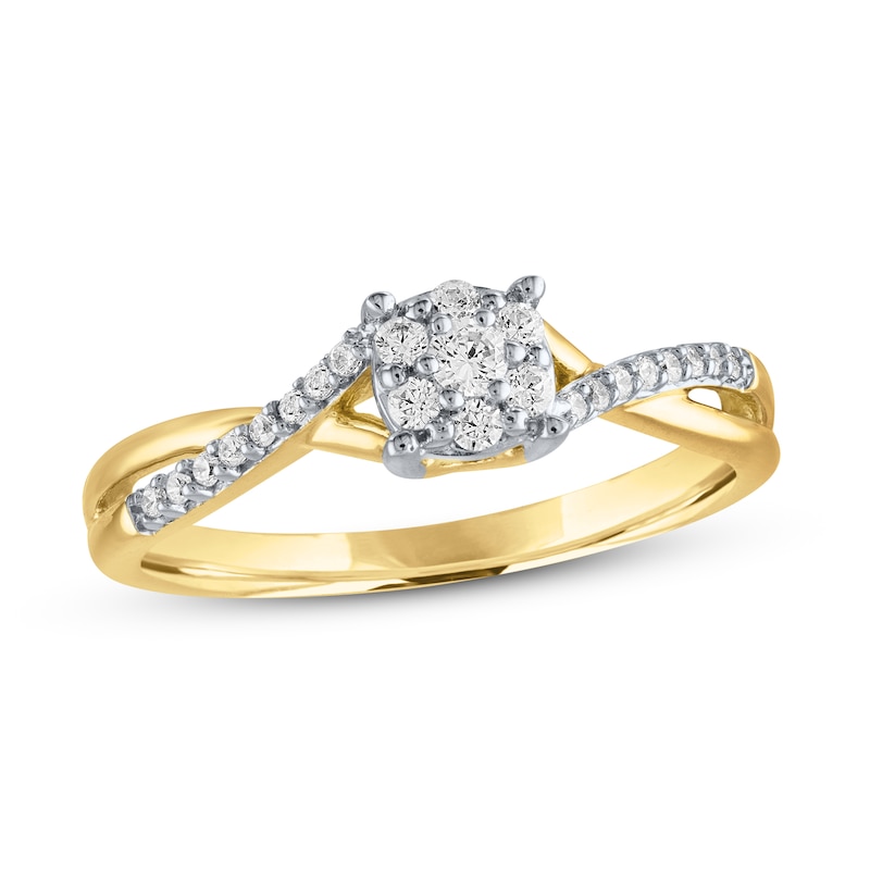 Diamond Ring 1/5 ct tw 10K Yellow Gold | Kay Outlet