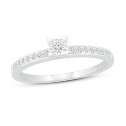 Diamond Promise Ring 1/6 ct tw 10K White Gold