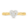 Thumbnail Image 2 of Diamond Heart Ring 1/8 ct tw 10K Yellow Gold