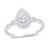 Thumbnail Image 1 of Diamond Fashion Ring 1/3 ct tw Round & Pear-shaped 14K White Gold