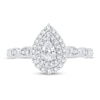 Thumbnail Image 3 of Diamond Fashion Ring 1/3 ct tw Round & Pear-shaped 14K White Gold