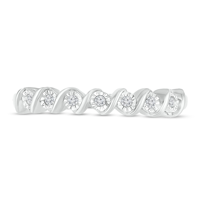 Main Image 2 of Diamond Stacking Ring 1/20 ct tw Round-cut Sterling Silver