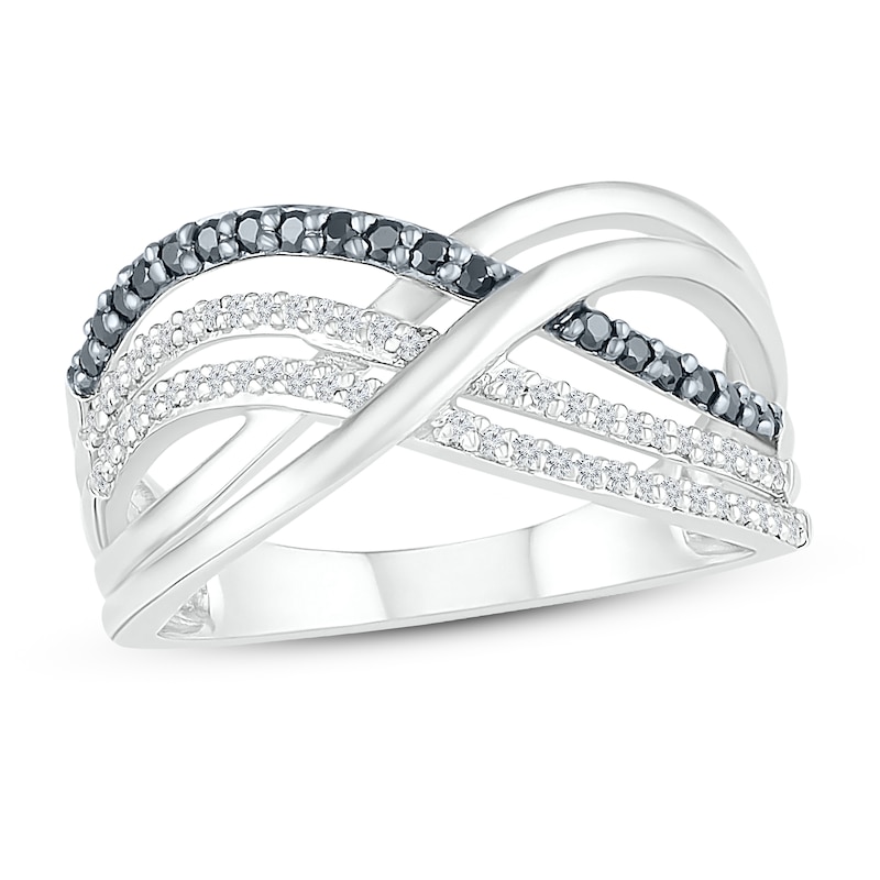 Black & White Diamond Ring 1/4 ct tw Sterling Silver | Kay Outlet