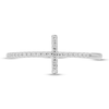 Thumbnail Image 3 of Diamond Cross Stacking Ring 1/8 ct tw Round-cut Sterling Silver