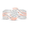 Thumbnail Image 1 of Diamond Fashion Ring 5/8 ct tw Round & Baguette 10K Rose Gold