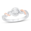 Thumbnail Image 1 of Diamond Promise Ring 1/10 ct tw Round-cut Sterling Silver & 10K Rose Gold