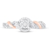 Thumbnail Image 2 of Diamond Promise Ring 1/10 ct tw Round-cut Sterling Silver & 10K Rose Gold