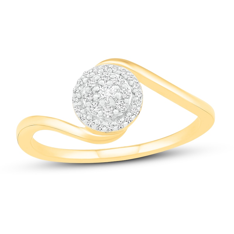 Main Image 1 of Diamond Fashion Ring 1/6 ct tw Round-cut 10K Yellow Gold