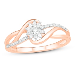 Diamond Promise Ring 1/6 ct tw Round-cut 10K Rose Gold