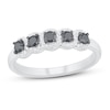 Thumbnail Image 1 of Black & White Diamond Ring 1/2 ct tw Round-cut Sterling Silver