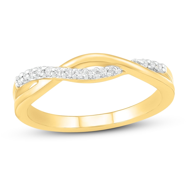 Main Image 1 of Diamond Stackable Ring 1/10 ct tw 10K Yellow Gold