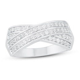 Diamond Ring 1/2 ct tw Round-cut Sterling Silver