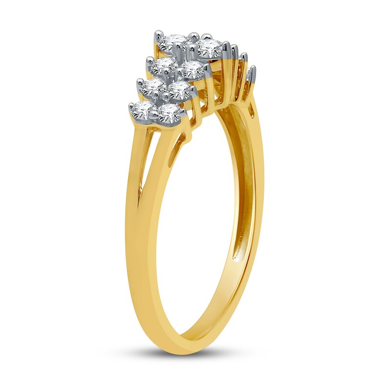 Main Image 2 of Diamond Fashion Ring 1/2 ct tw Round-cut 10K Yellow Gold