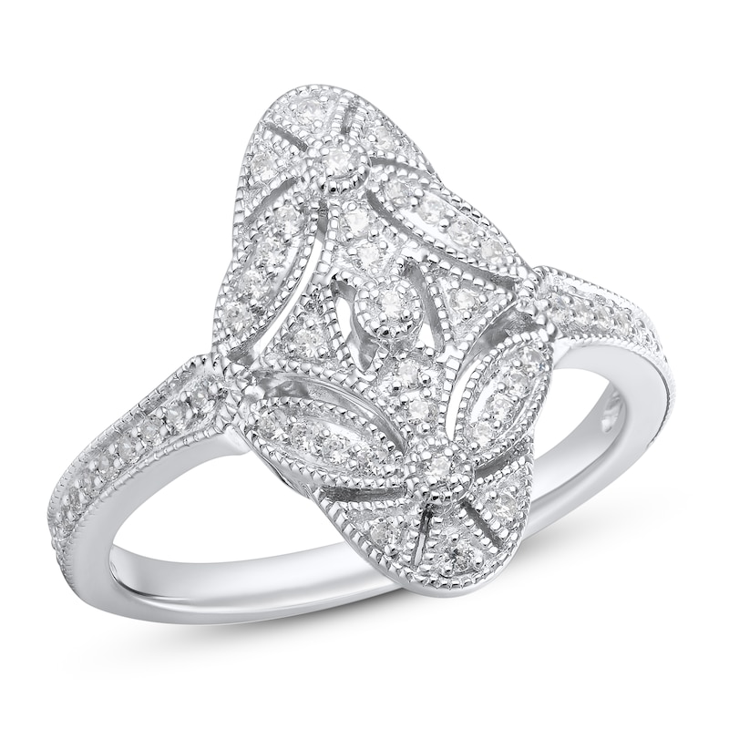 Diamond Ring 1/4 ct tw Round-cut Sterling Silver