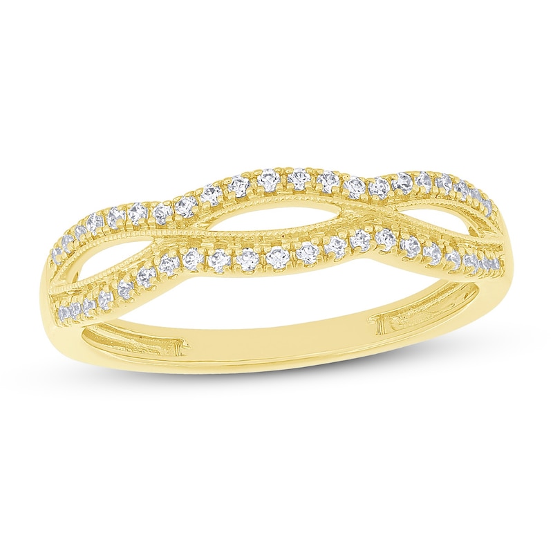 Main Image 1 of Stackable Diamond Ring 1/5 ct tw Round-Cut 10K Yellow Gold