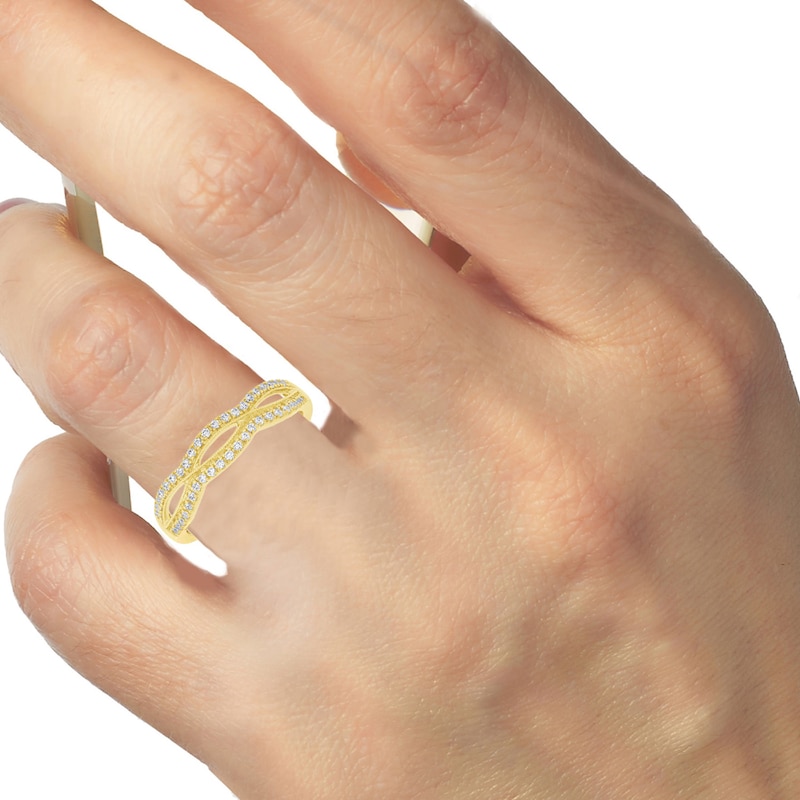 Main Image 2 of Stackable Diamond Ring 1/5 ct tw Round-Cut 10K Yellow Gold