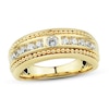 Thumbnail Image 1 of Men's Diamond Wedding Band 3/4 ct tw Round-cut 10K Yellow Gold