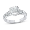 Thumbnail Image 1 of Diamond Ring 3/4 ct tw Princess & Round 10K White Gold