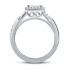 Thumbnail Image 2 of Diamond Ring 3/4 ct tw Princess & Round 10K White Gold