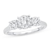 Thumbnail Image 1 of Diamond Fashion Ring 1/2 ct tw Round-cut 10K White Gold