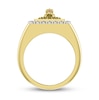 Thumbnail Image 2 of Men's Diamond & Lab-Created Ruby Lion Ring 1/4 ct tw 10K Yellow Gold