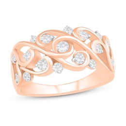 Diamond Fashion Ring 1/2 ct tw Round-cut 10K Rose Gold