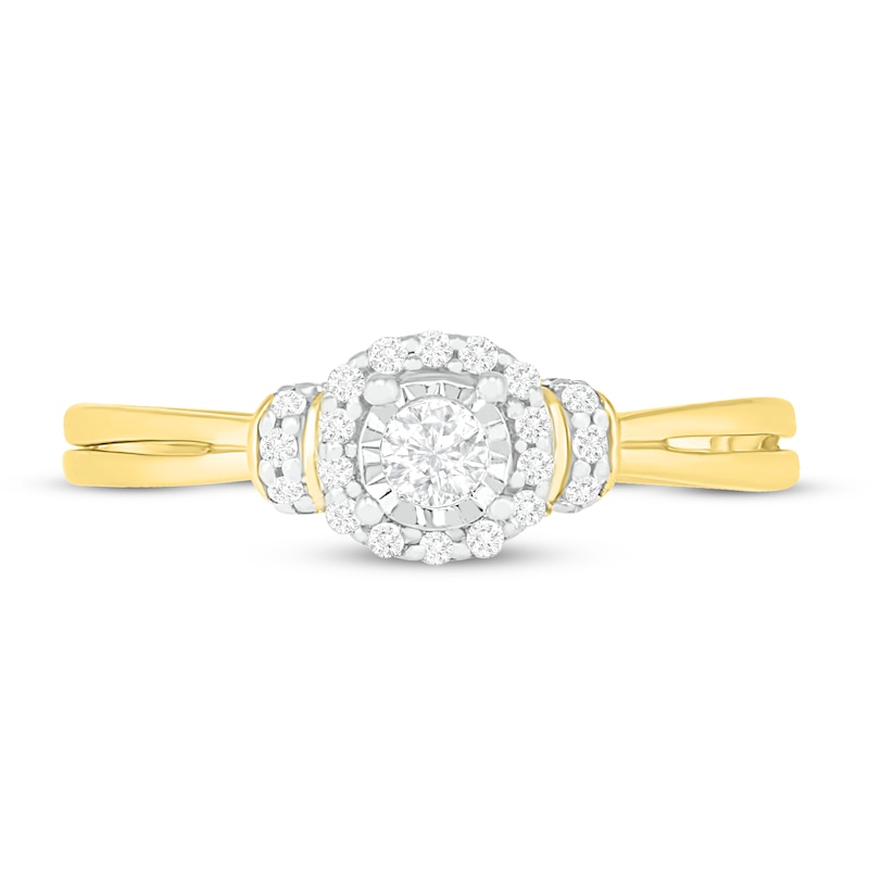 Diamond Fashion Ring 1/5 ct tw Round-cut 10K Yellow Gold