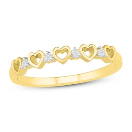 Diamond Stacking Ring 1/20 ct tw Round-cut 10K Yellow Gold