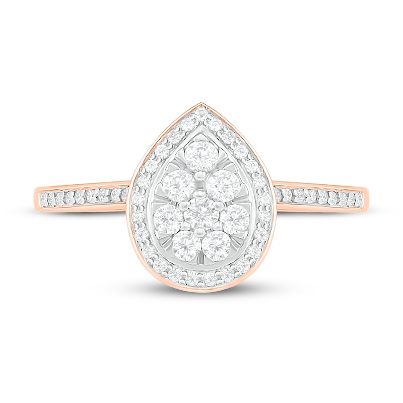 Main Image 2 of Diamond Promise Ring 1/3 ct tw Round-cut 10K Rose Gold