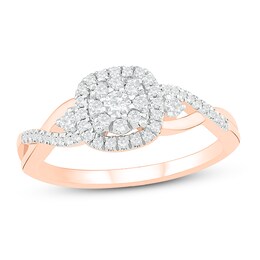 Diamond Fashion Ring 1/3 ct tw Round-cut 10K Rose Gold